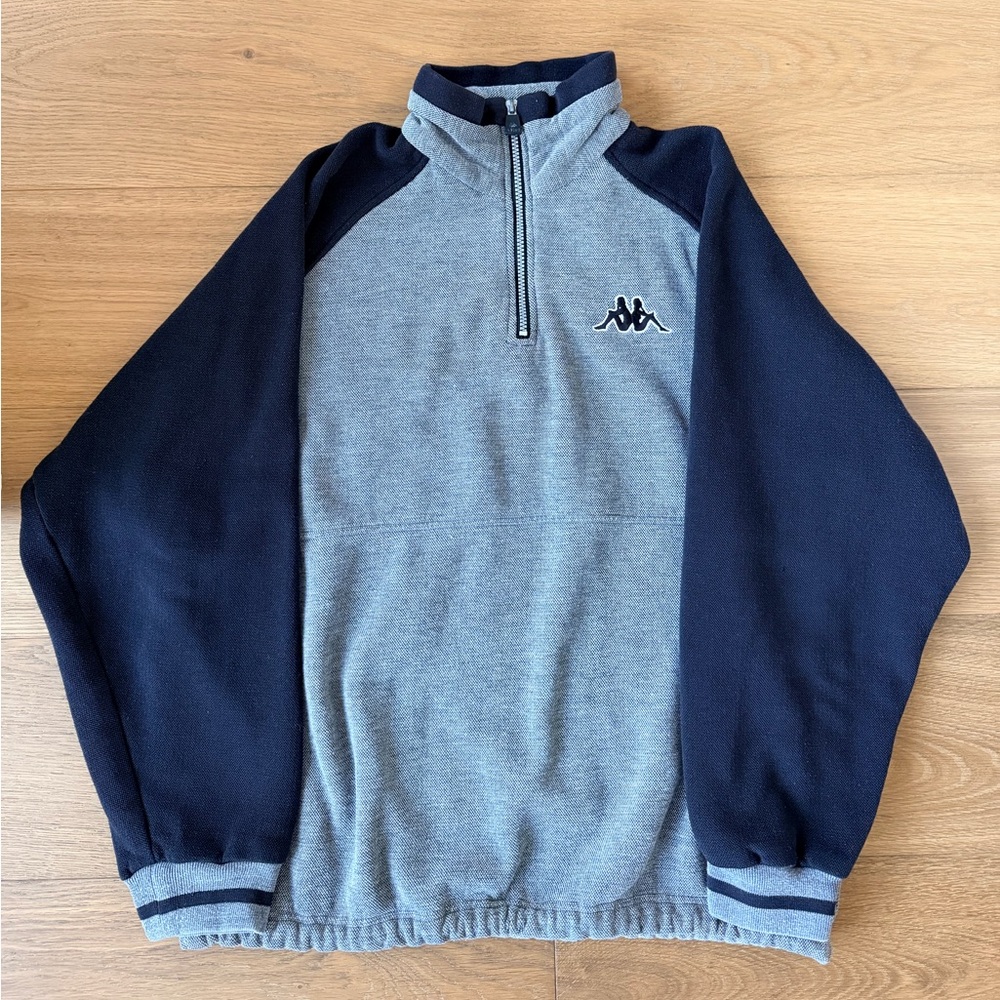 VTG Kappa Quarter Zip Sweater Mens Large
